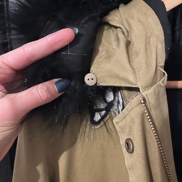 Loft Army Green Utility/Trench Coat - Picture 6 of 6